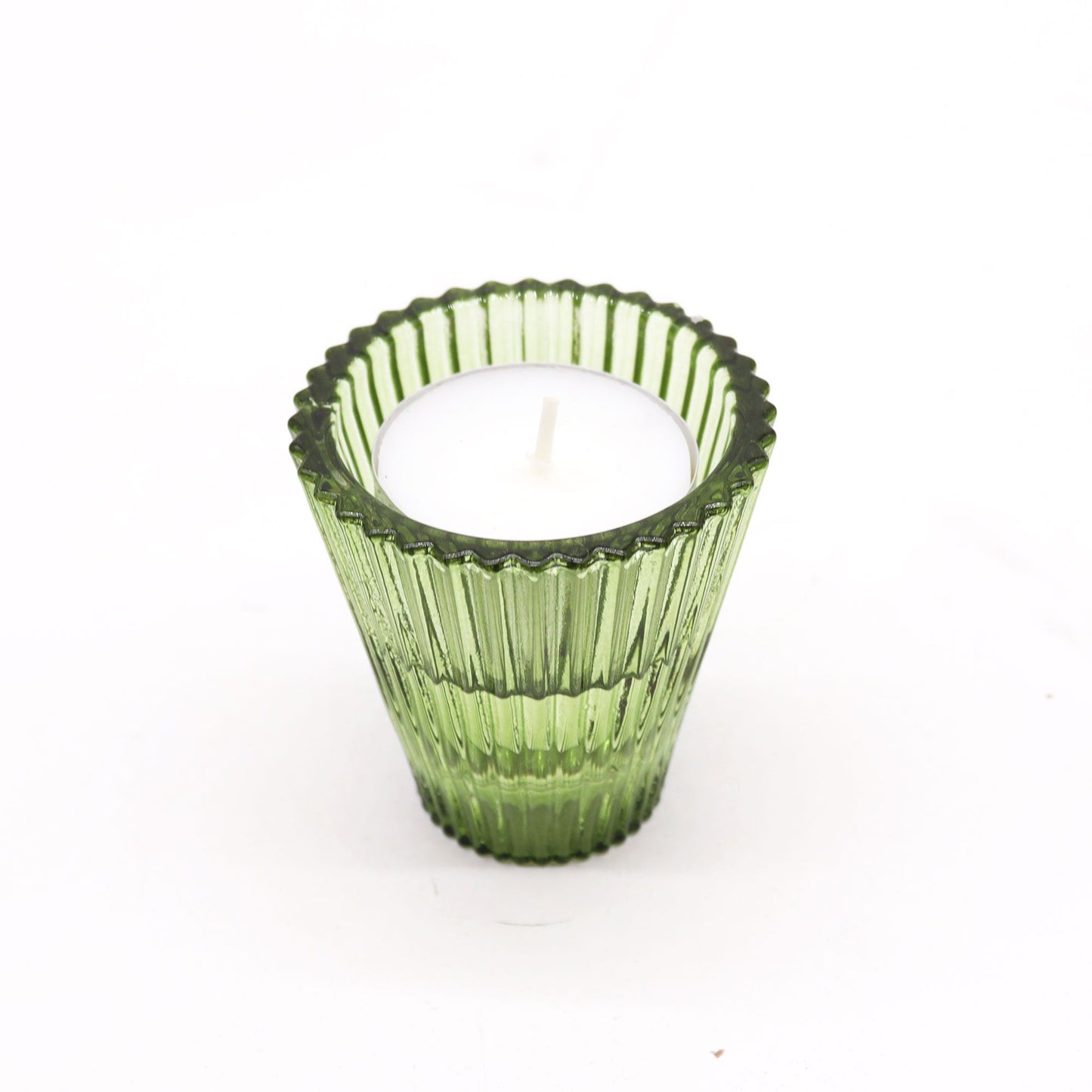 Set of 2 Flip Dinner Candle / Tealight Holder - Garden Jade