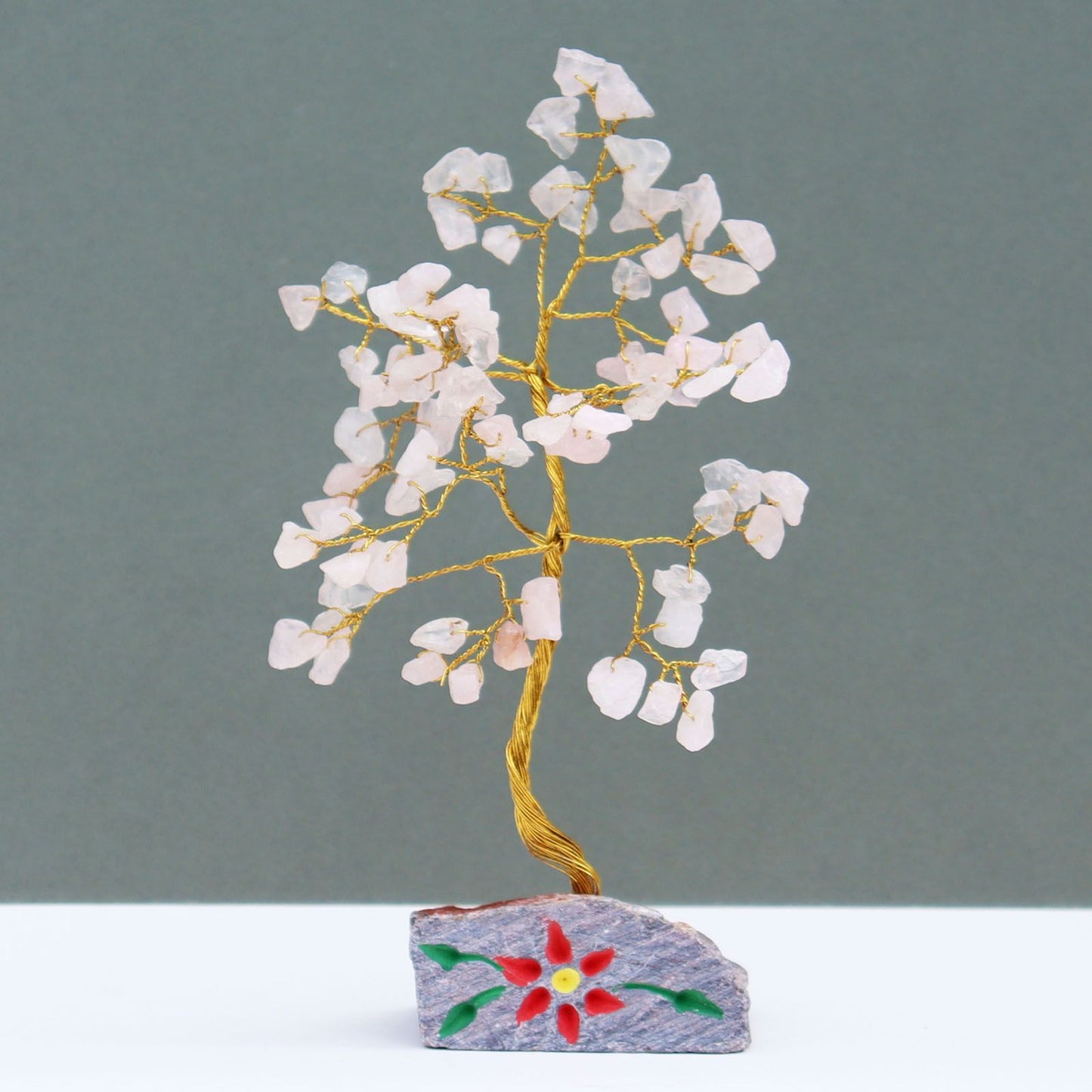 Rose Quartz Gemstone Tree - 80 Stones