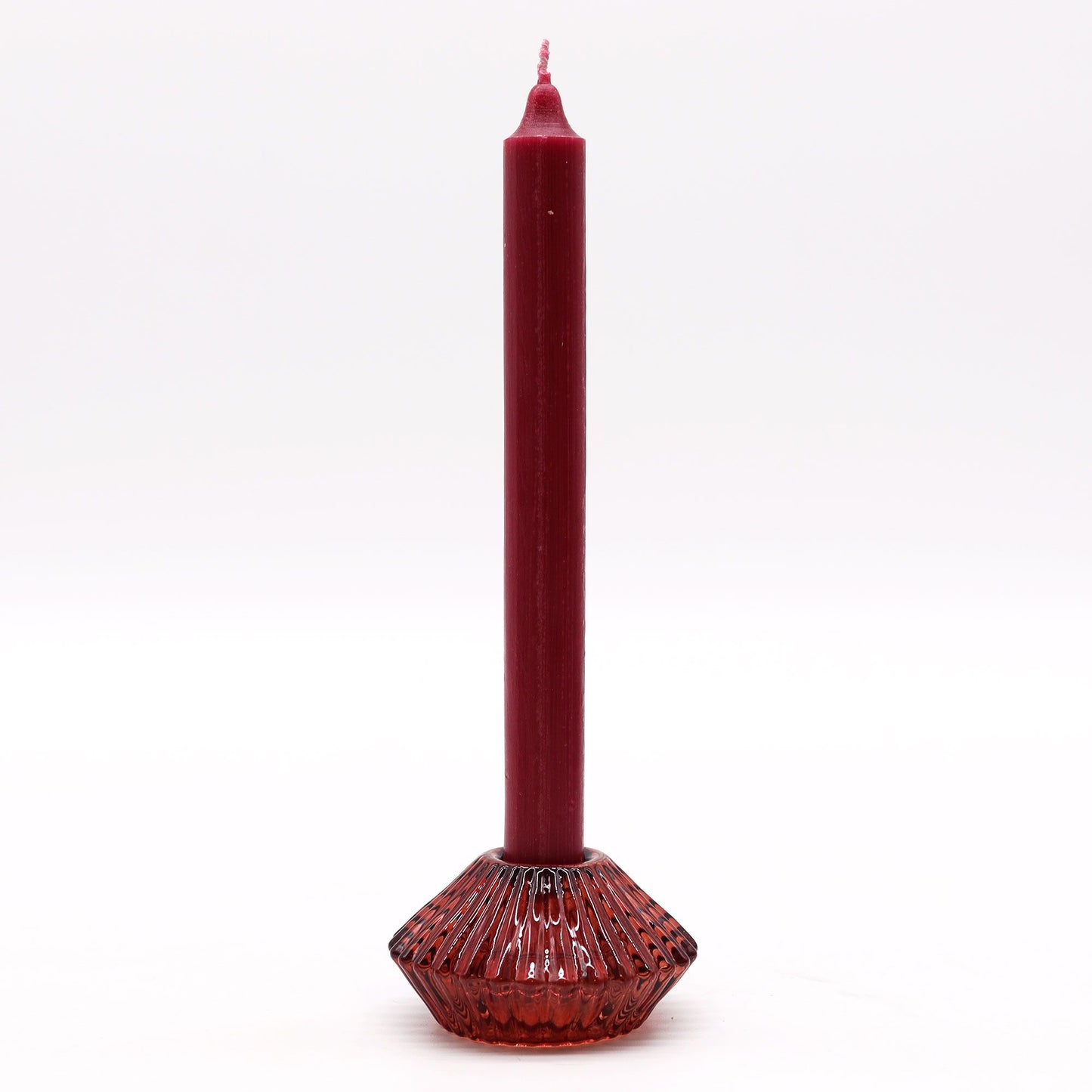 Set of 2 Flower Flip Dinner Candle / Tealight Holder - Vampire Red
