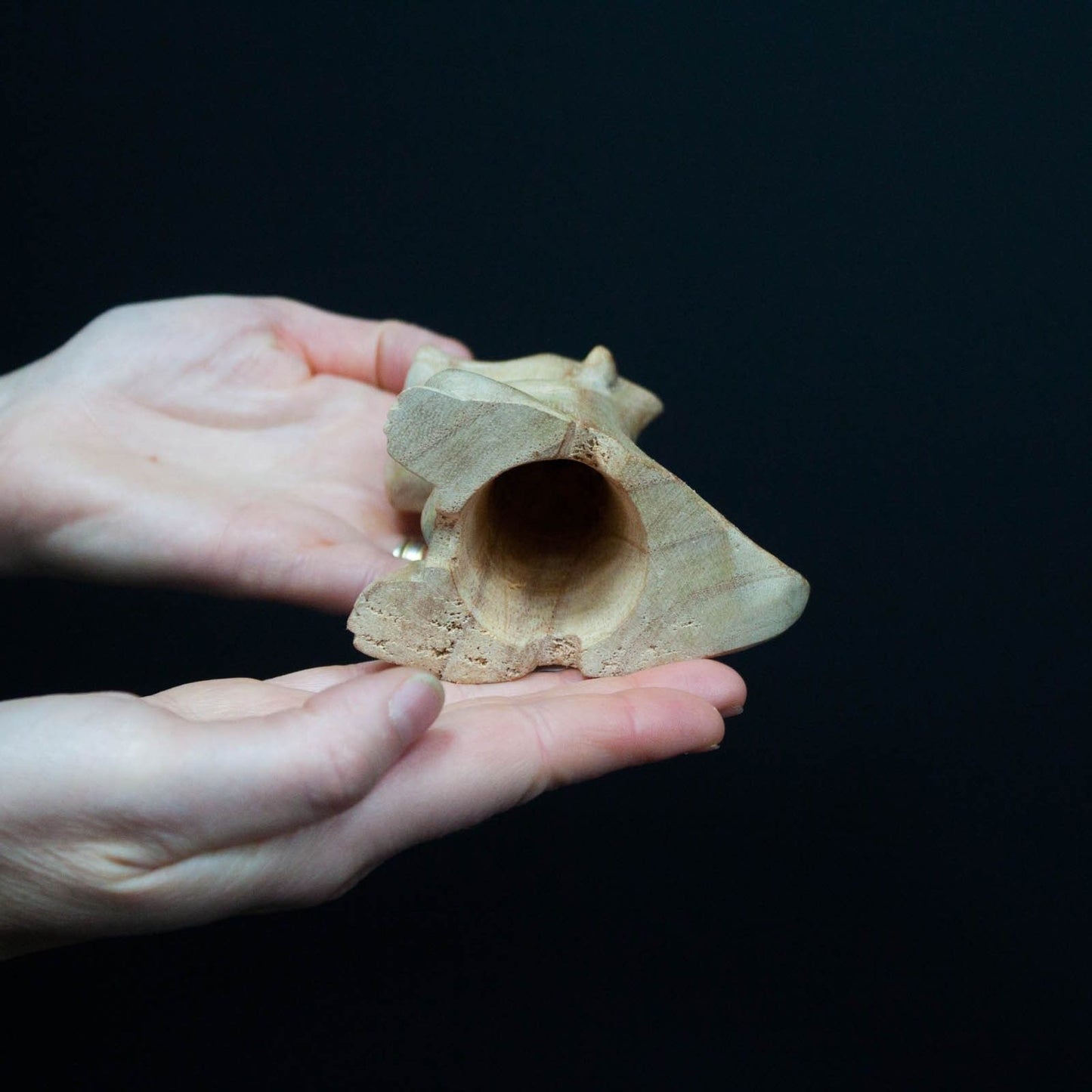 Wooden Carved Incense Burner - Small Dragon