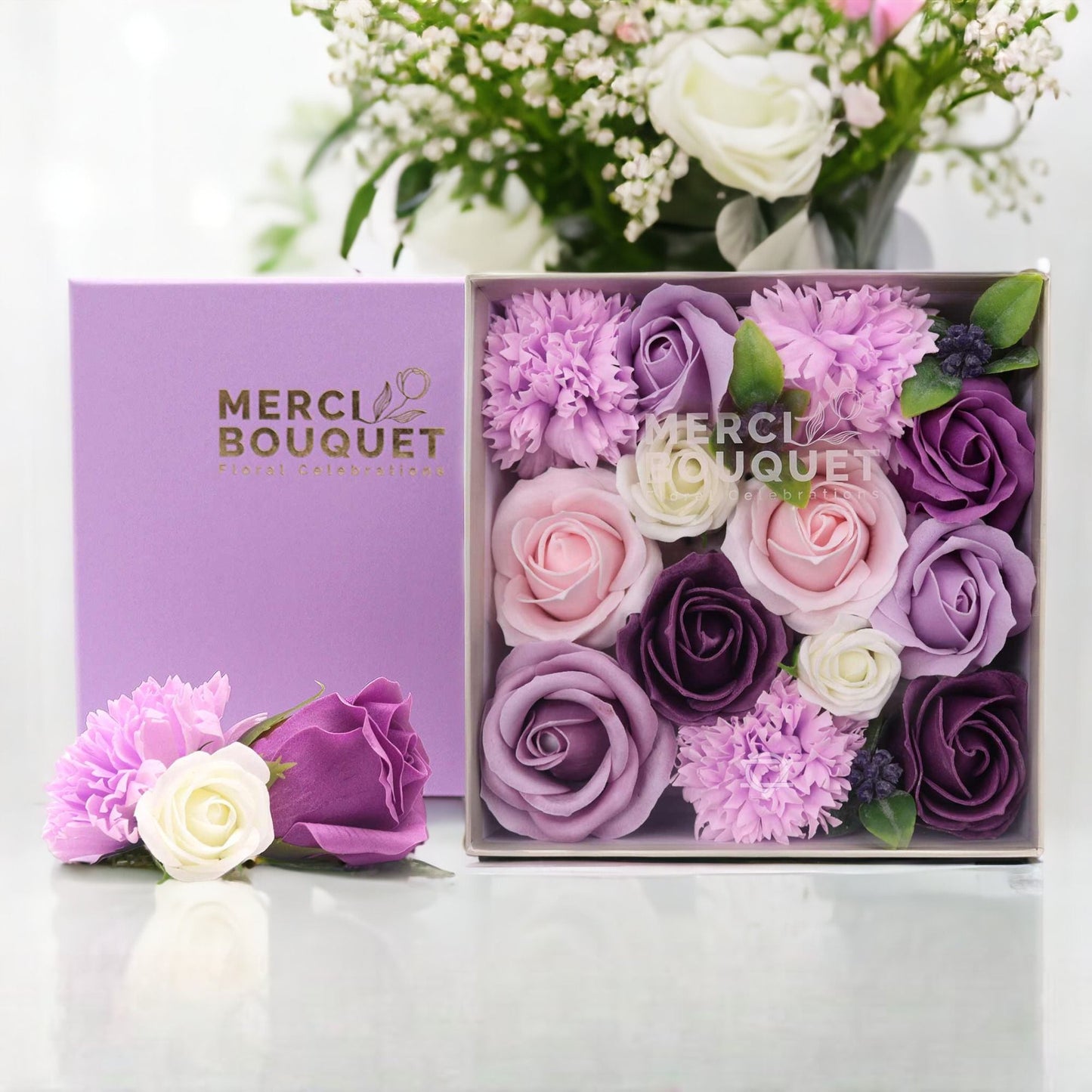 Lavender Rose & Carnation