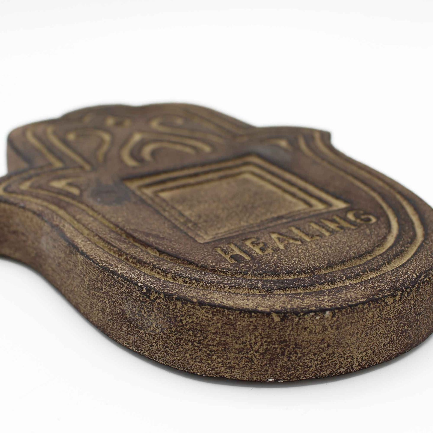 Healling Incense Plate - Black Lava-Stone