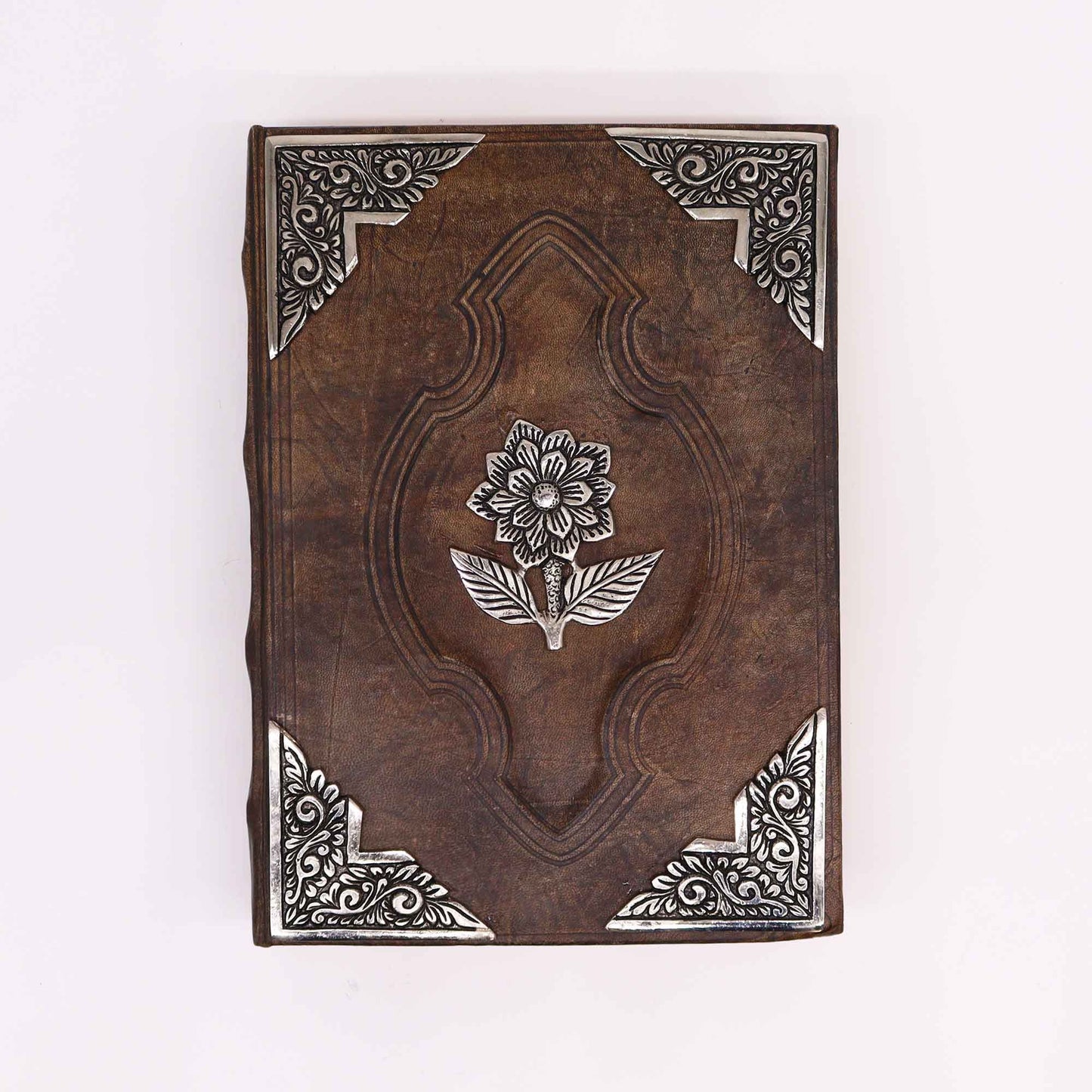 Heafty Brown Tan Book - Zinc Rose Decor - 200 Deckle Edges Pages - 26x18cm