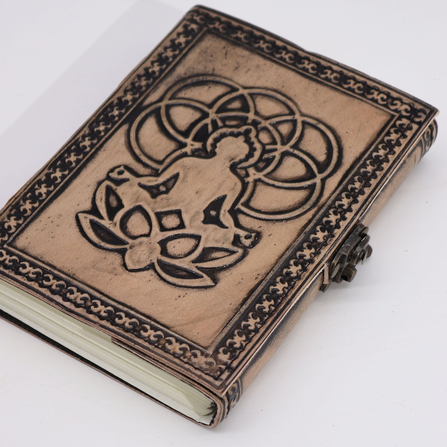 Buddha - Esoteric Notebook - Red Tan - 200 pages Stich Edge- 17.5x12.5x3cm