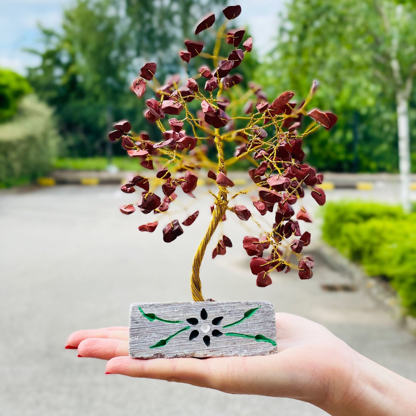 Red Jasper Gemstone Tree - 160 Stones