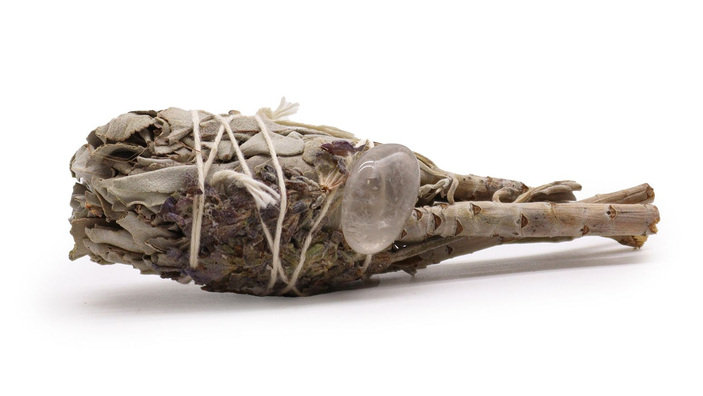 Spiritual Healing Sage Torch (amethyst) 10 cms