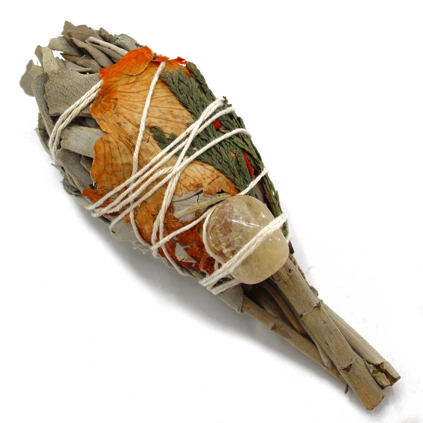 Cleansing Energy Sage Torch (citrine) 10cm