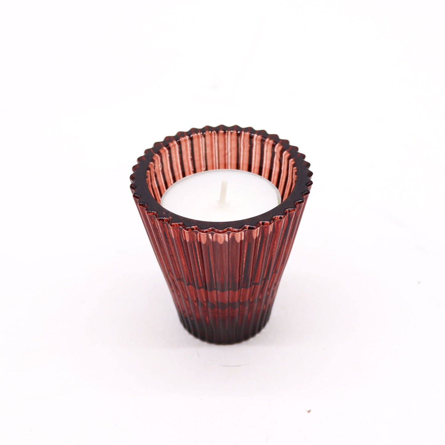 Set of 2 Flip Dinner Candle / Tealight Holder - Vampire Red
