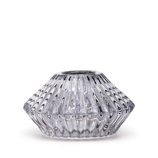 Set of 2  Flower Flip Dinner Candle / Tealight Holder -  Midnight Grey