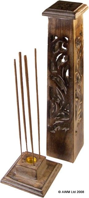 Tapered Incense Tower Washed Des2