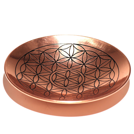 Copper Offer / Smudge Plate - Flower of Life