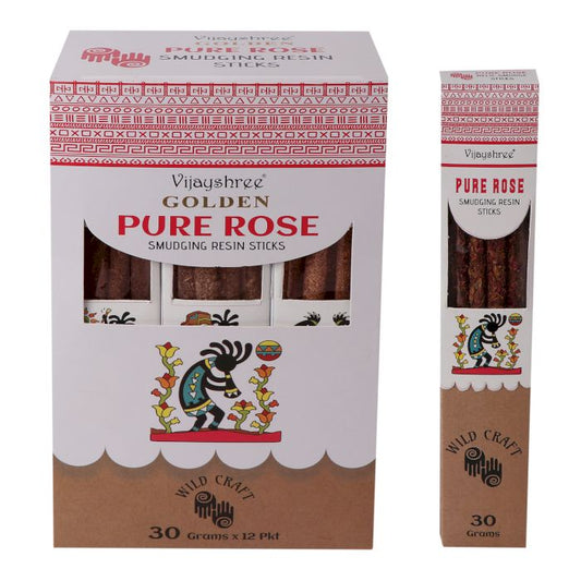 30g Golden Pure Rose Smudging Resin Sticks (6s)