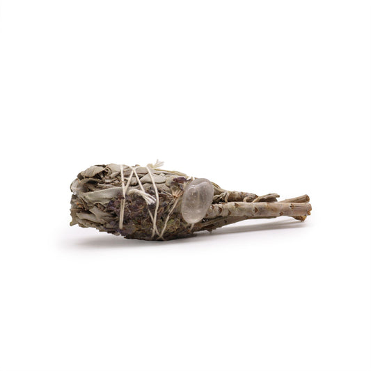 Spiritual Healing Sage Torch  (amethyst) 10 cms