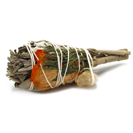 Cleansing Energy Sage Torch (citrine) 10cm