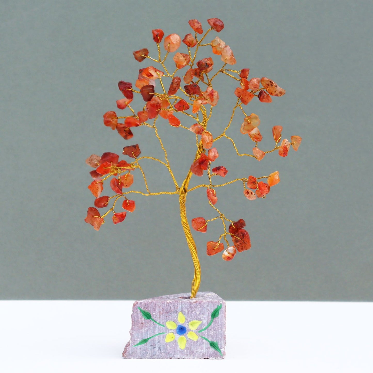 Carnelian Gemstone Tree - 80 Stones
